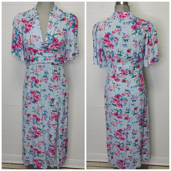 Zara floral midi dress size M - Picture 3 of 15